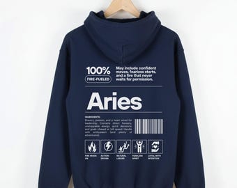Funny Aries Hoodie Sweatshirt & Shirt, Personalized Birthday Gift for Arien