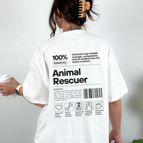 Custom Animal Rescue T-Shirt, Funny Rescuer Tee, Pet Adoption Sweatshirt & Hoodie, Adopt Don't Shop Shirt Rescue Dog Tee
