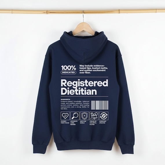 Funny Registered Dietitian Hoodie Sweatshirt & Shirt, RD Nutritionist Gift, Dietitian Life Tee, Nutrition Coach, Custom RDN Graduation Gift