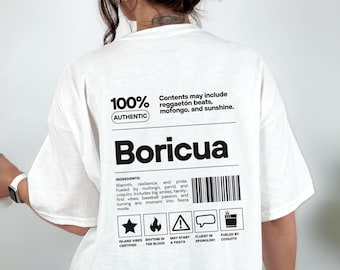 Maglietta divertente portoricana, maglietta Made in Puerto Rico, maglietta Boricua Heritage, regalo dell'orgoglio portoricano, top della cultura ispanica