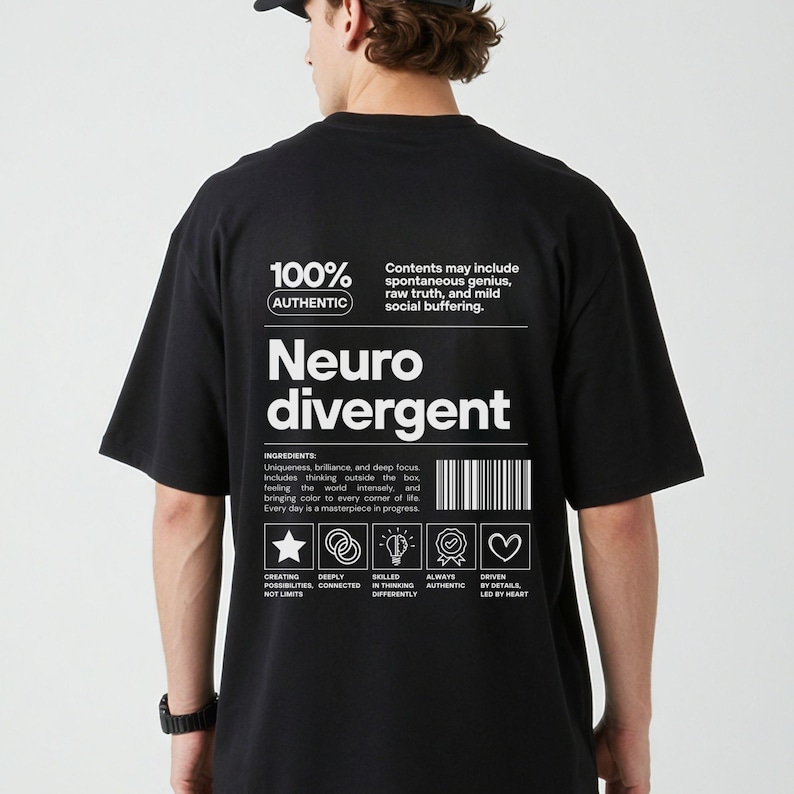 Grappig autistisch shirt sweatshirt & hoodie, Neurodivergent Pride-shirt, Autism Awareness-sweater, Neurodiversity-kleding, ADHD-T-shirt afbeelding 1