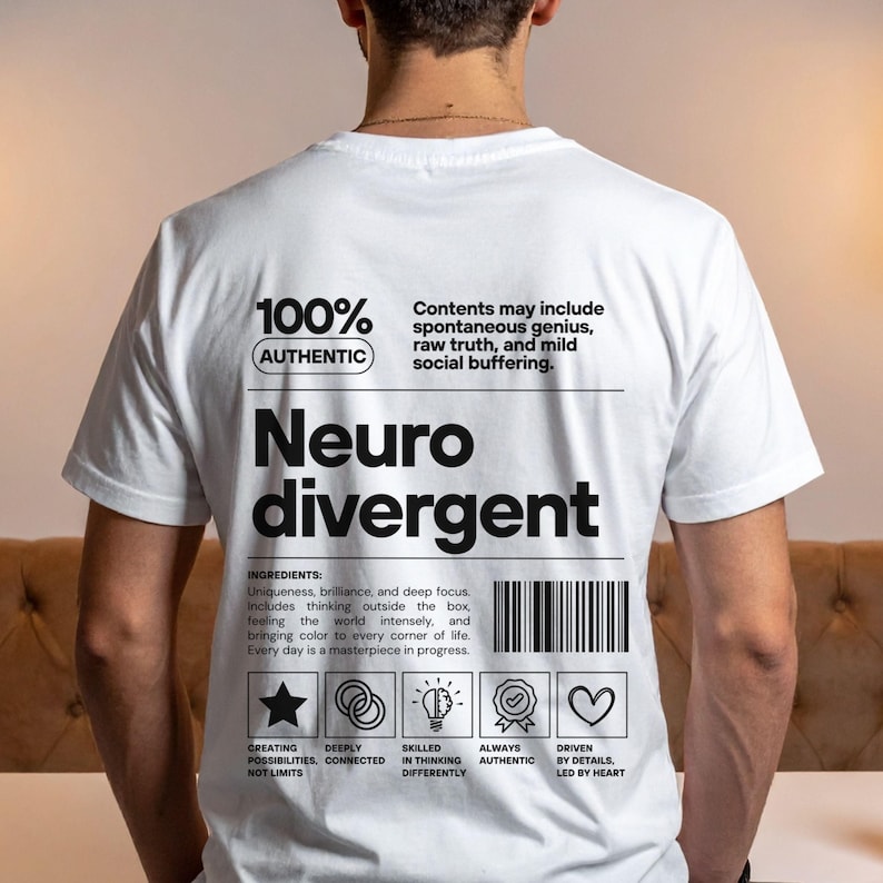 Grappig autistisch shirt sweatshirt & hoodie, Neurodivergent Pride-shirt, Autism Awareness-sweater, Neurodiversity-kleding, ADHD-T-shirt afbeelding 13