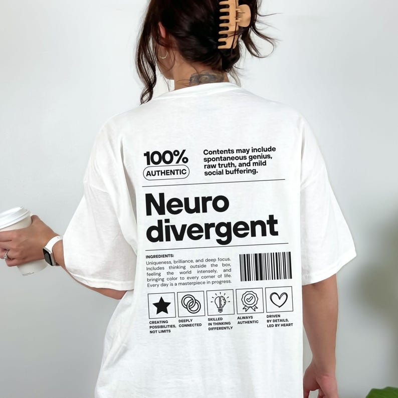Grappig autistisch shirt sweatshirt & hoodie, Neurodivergent Pride-shirt, Autism Awareness-sweater, Neurodiversity-kleding, ADHD-T-shirt afbeelding 3