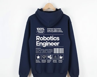 Sweatshirt en hoodie Robotics-shirt, T-shirt Robotics Engineer, Robotics Team Club-T-shirt, robottrui