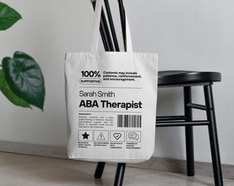 Benutzerdefinierte ABA Abschlussgeschenk, RBT-Einkaufstasche personalisiert, zukünftige BCBA-Geschenke, Aba-Therapeut-Tasche, lustiges Aba-Geschenk, Behaviorist Wertschätzung
