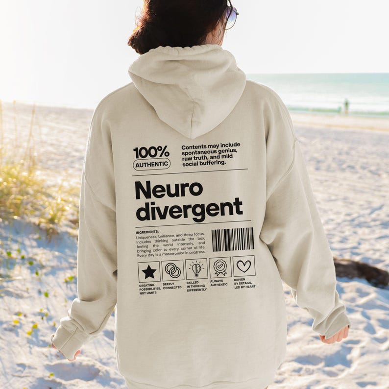 Grappig autistisch shirt sweatshirt & hoodie, Neurodivergent Pride-shirt, Autism Awareness-sweater, Neurodiversity-kleding, ADHD-T-shirt afbeelding 11
