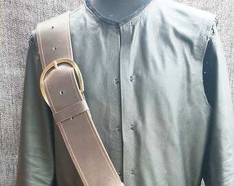 Elizabeth Swann Pirates of the Caribbean style leather baldric Handmade Pirate Cosplay Item, Made To Order