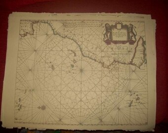 Replica 1666 Dutch Seachart of the Atlantic Islands (Azores, Madeira and Canary Islands)