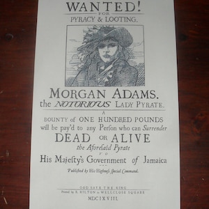 Morgan Adams Cuthalsbander Island Wollte Poster, Piraten Cosplay, Geena Daisy