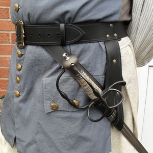 Handgefertigter Piraten Schwertgürtel, Replik Peter der Große, 1700s, 18th Century lebendige Geschichte, historisches Reenactment