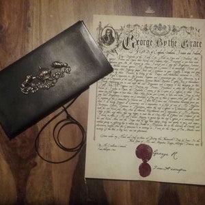 Replica Pirate License or Letter of Marque in Leather Wallet personalized with your details