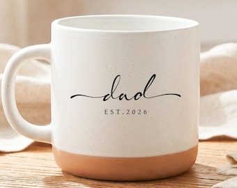 New Dad Coffee Mug, Personalized Ceramic Cup, Custom Name Hot Dad Club Gift from Kids for Father’s Day