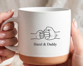 Dad Birthday Mug Gift, Personalized Ceramic Coffee Cup,Custom Name Coffee Cup, Birthday Gift for New Dad,Present for Grandpa