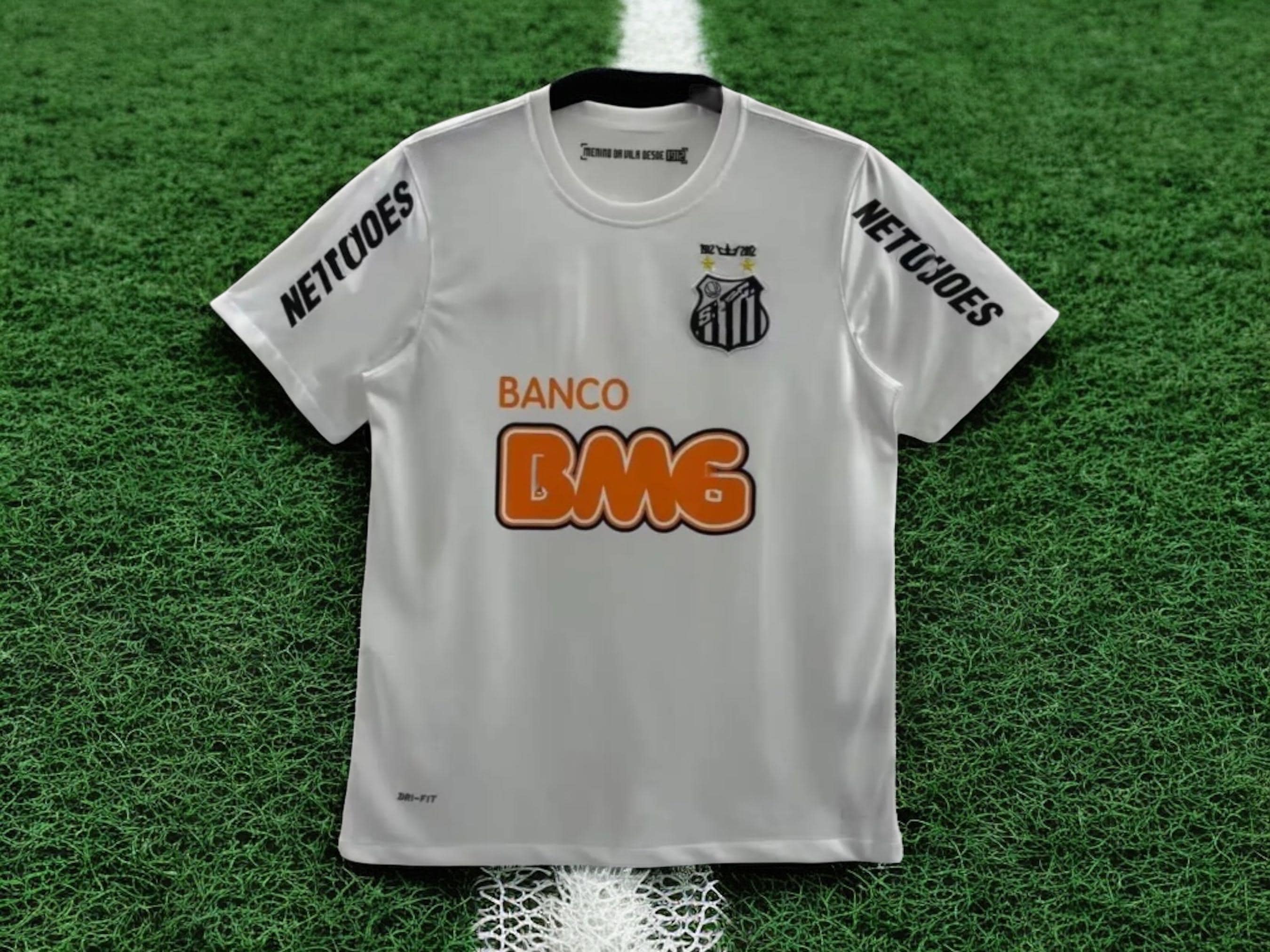 SANTOS S.F.C BANCO BMG SEARA半袖XL Neymar Jr Santos Retro Soccer Jersey – zavikits