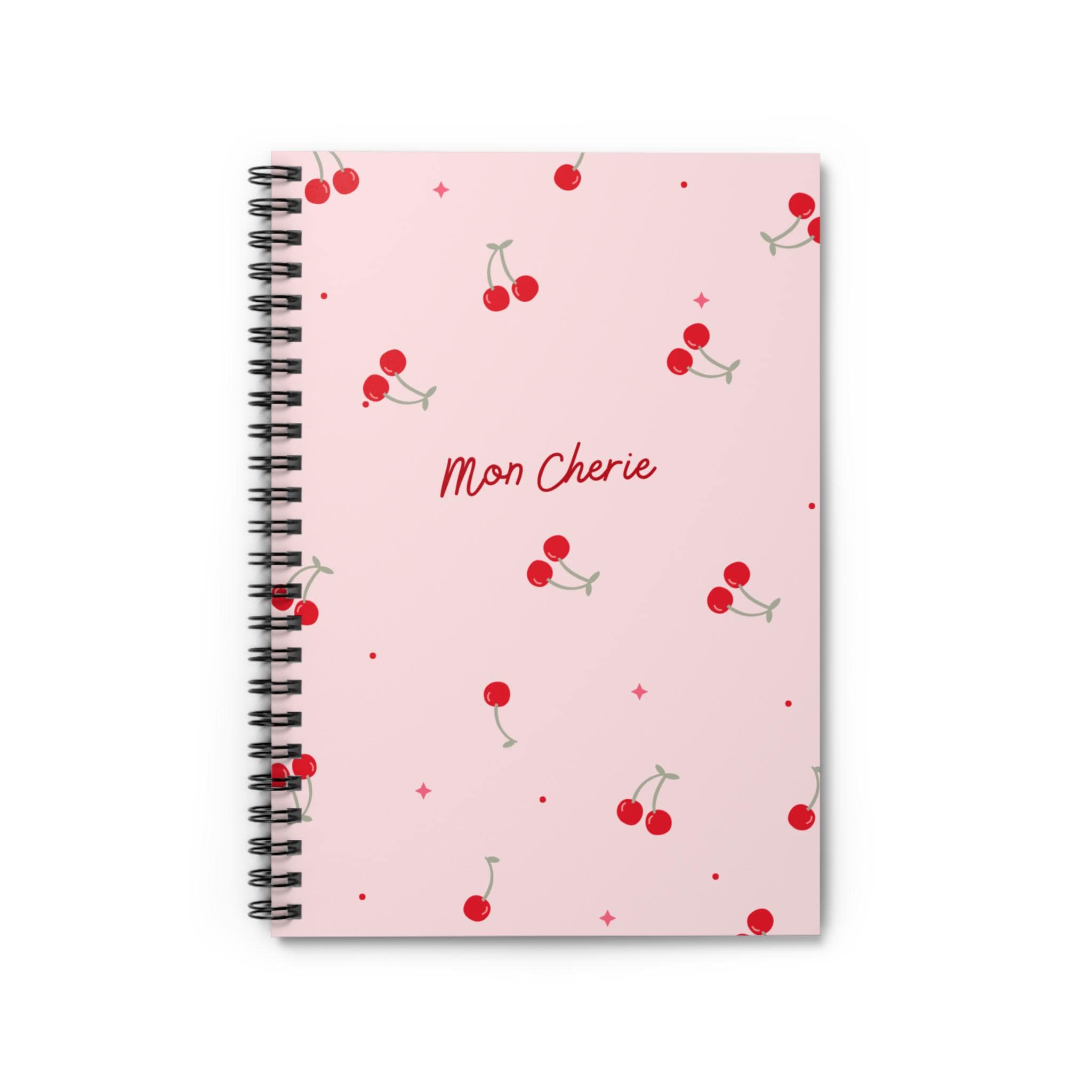 Süßes Kirsch Notizbuch, Spiralblock, liniert, Kawaii Notizbuch, Obst Journal, Schulanfang Geschenk, Süßer Planer