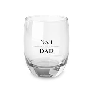 Personalized Whiskey Glass, No. 1 Dad Gift, Custom Etched Glass, Father&#39;s Day Present, Unique Barware, Men&#39;s Gift
