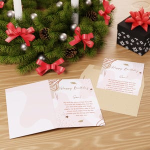Cartes de voeux d'anniversaire pour fils - Élégantes et sincères, lot de 1 ou 10, parfaites pour les célébrations, les moments spéciaux, les [...]