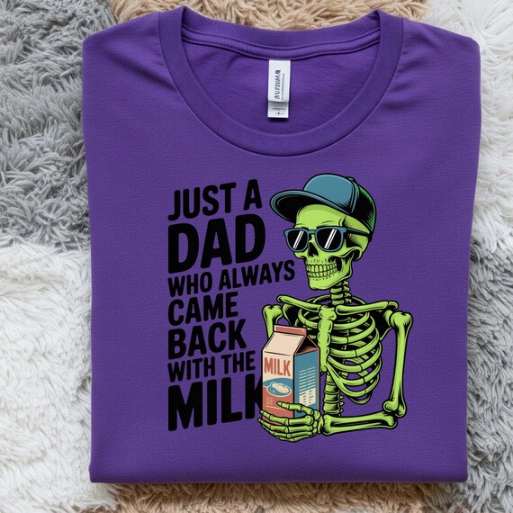 Just a Dad Halloween T-Shirt PNG, Neon Skeleton Dad, Digital Download, Funny Halloween Shirt Design