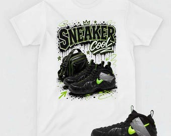 Sneaker Cool Graphic Tee, Shirt Match Foamposite Electric Green, Streetwear Urban Gift
