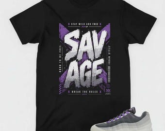 Say Age T-Shirt, AM 95 OG Big Bubble Bright Violet Matching Apparel