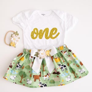 Farm 1st Birthday Outfit – Farm Cake Smash Dress – Personalized Baby Girl Farm Birthday Outfit – Country Farm Birthday Tutu - Farm Birthday