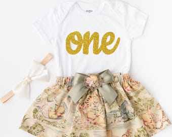 Winnie the Pooh 1st Birthday Outfit Girl, Classic Pooh Birthday Dress, Pooh Birthday Dress, Winnie the Pooh 1st Birthday, Pooh Dress set