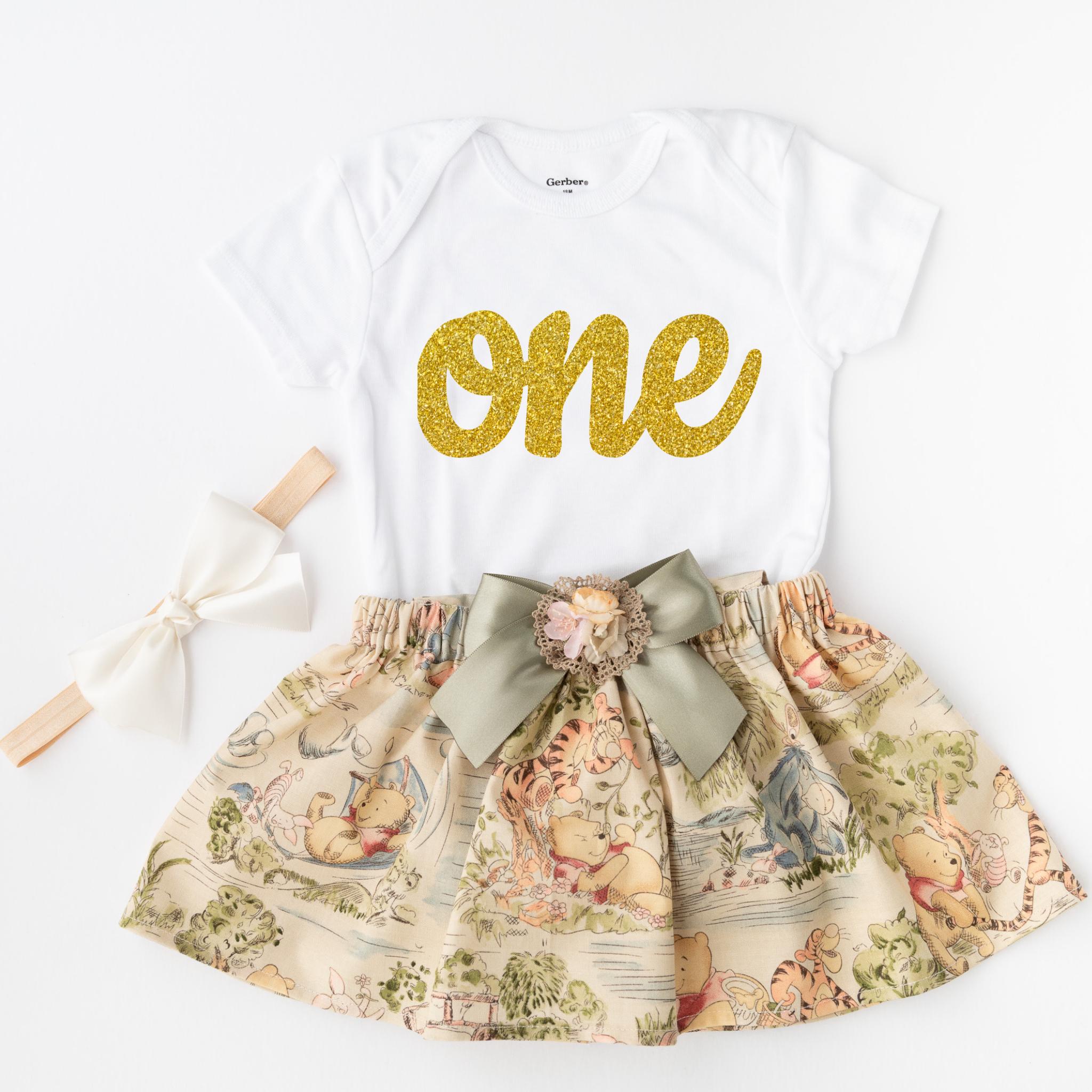 olive green birthday dress First Birthday Dress for Baby Girl main image 1