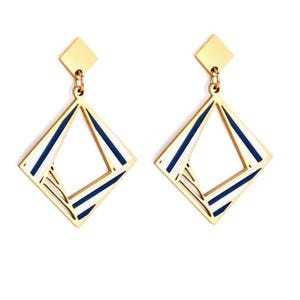 FashionJewellery, brincos à prova d'água banhados a ouro 18K, pequeno presente, LuxeDesignJewels
