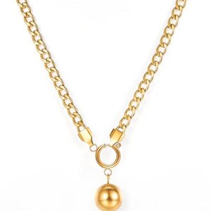 FashionJewellery, colar com pingente à prova d'água banhado a ouro 18K, pequeno presente, LuxeDesignJewels