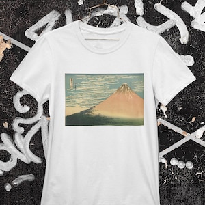 Hokusai Red Fuji Ukiyo-e T-Shirt | Thirty-Six Views of Mt Fuji Woodblock Art Tee, Japanese Vintage Graphic