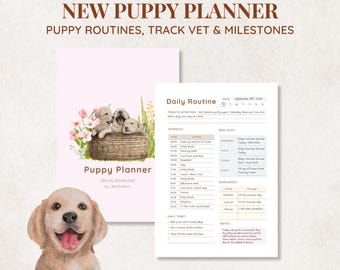 Welpen Planer Printable: Hundepflege Journal & Tierarzt Tracker (PDF Download)