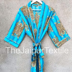 Handmade Cotton Kimono Robe: Lightweight Floral Loungewear