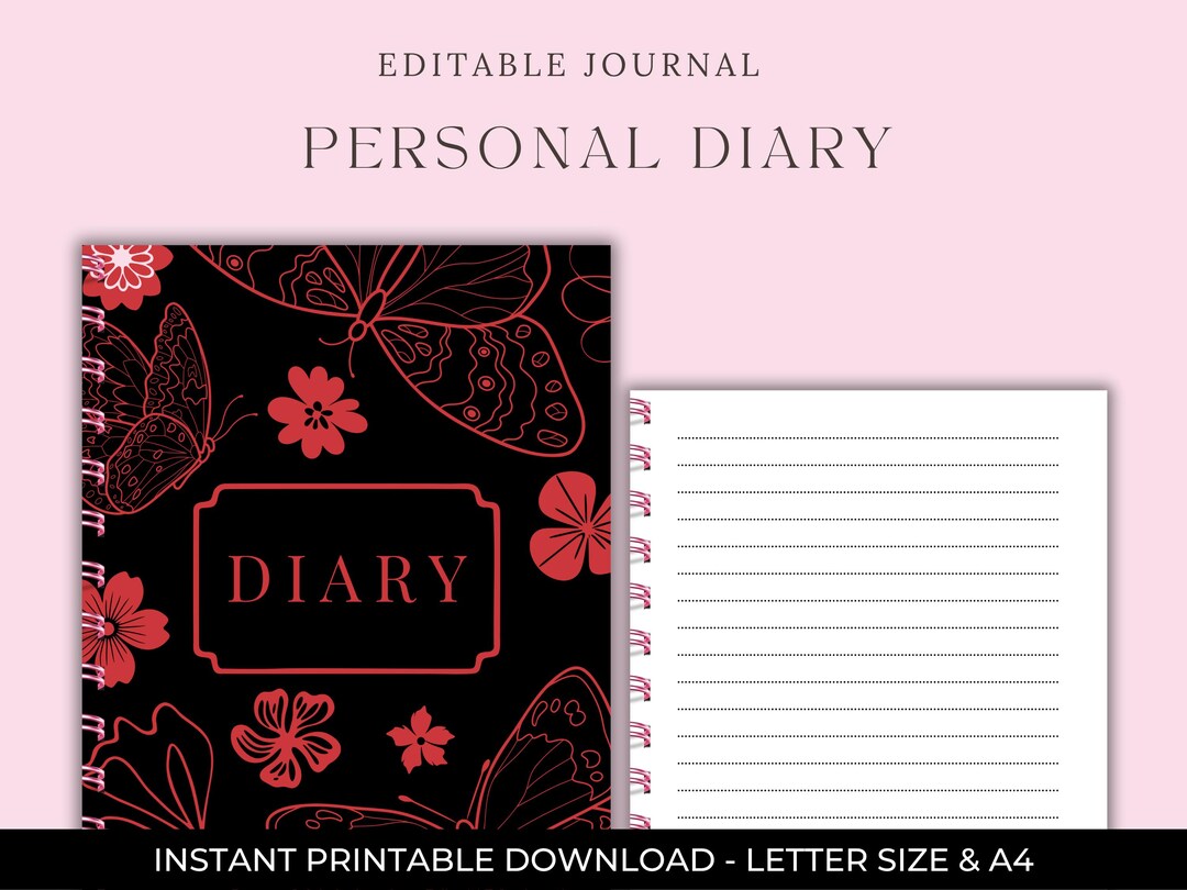 Personal Diary PDF |daily Reflection & Self-growth Journal |printable ...