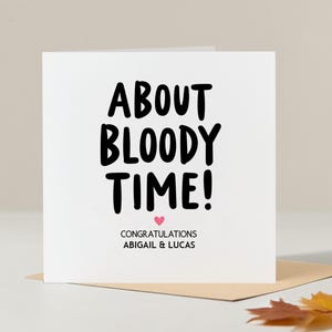 Om Bloody Time, Roligt grattis-kort, Personligt kort, Förlovningskort, Bröllopskort
