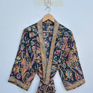Conjunto de kimonos bohemios de seda para pareja, hombre y mujer, para casa, playa, artista, bata, para él y para ella / para él y para él, realeza /