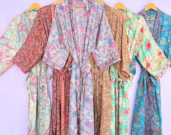 Kasturi Silk Robe – Luxury Pure Silk Kimono Bathrobe for Women, Elegant Bridal & Loungewear Gift