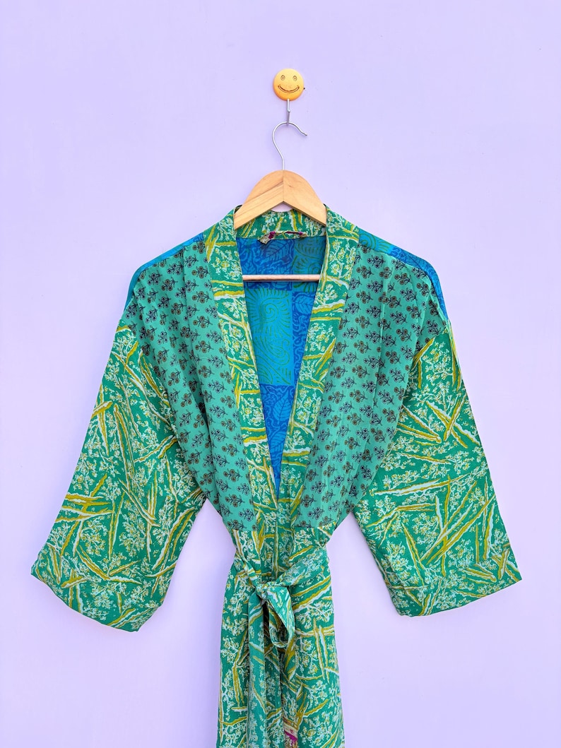 Luxury Crepe Silk Kimono Robe, Soft Silk Loungewear for Women, Handmade ...