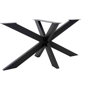 Robust Spindelbordsstativ – Svarta industriella matben i stål