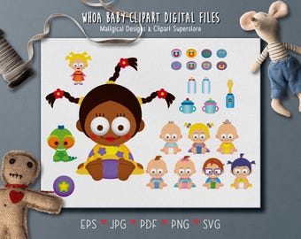 Baby Clipart – Playful Characters & Accessories (PNG, SVG, EPS)