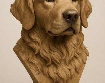 Golden Retriever Bust (Stl)