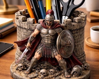 Gladiator Desktop Pen Holder (stl)