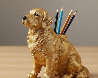 Golden Retriever Dog Pen Holder (Stl)