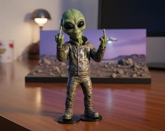 Smiling middle finger alien (stl)