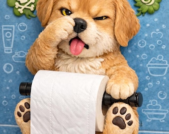 Funny dog toilet paper holder (stl file)