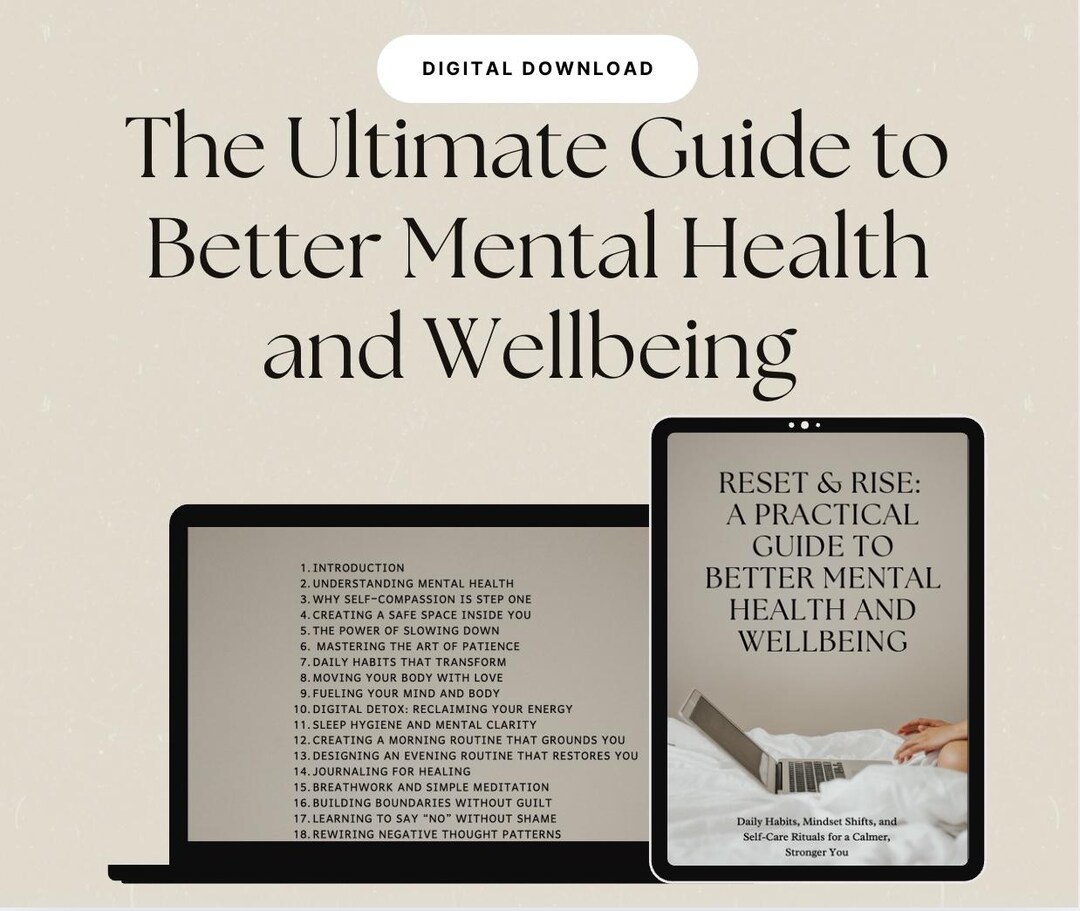 Mental Health and Wellbeing Guide Self Help and Self Care Digital ...