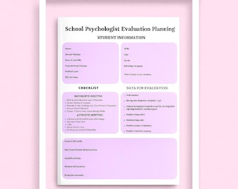 Schulpsychologen Bewertungsplaner