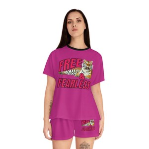 Frauen Kurze Pyjama Set (AOP), Mode Sommer 100%