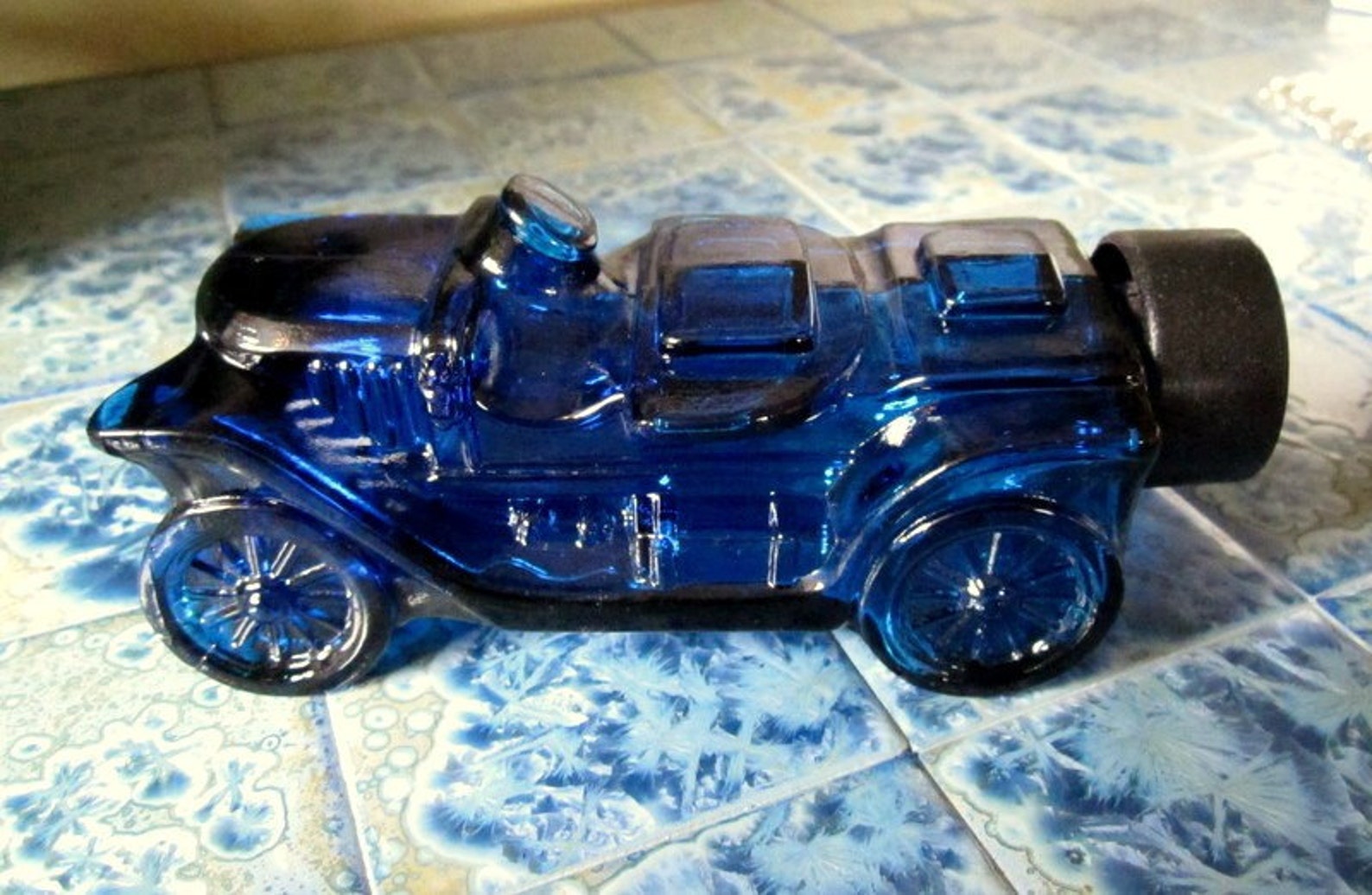 Vintage Old Car Shaped Cobalt Blue Cologne Bottle from Avon Etsy