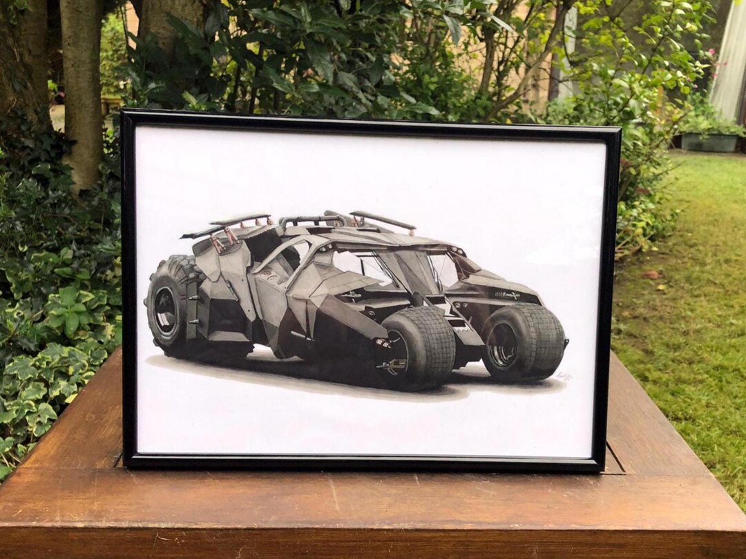 Batman Batmobile Tumbler Original Marker Drawing - Etsy UK