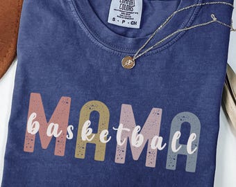 Basketball Mama Shirt, buntes Sport Mama Shirt, Spieltag Shirt, Basketball Mama T-Shirt, Mama Basketball Geschenk, trendiges Basketball Shirt
